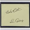 Image 2 : BABE RUTH & LOU GEHRIG SIGNED AUTOGRAPH ALBUM PAGE