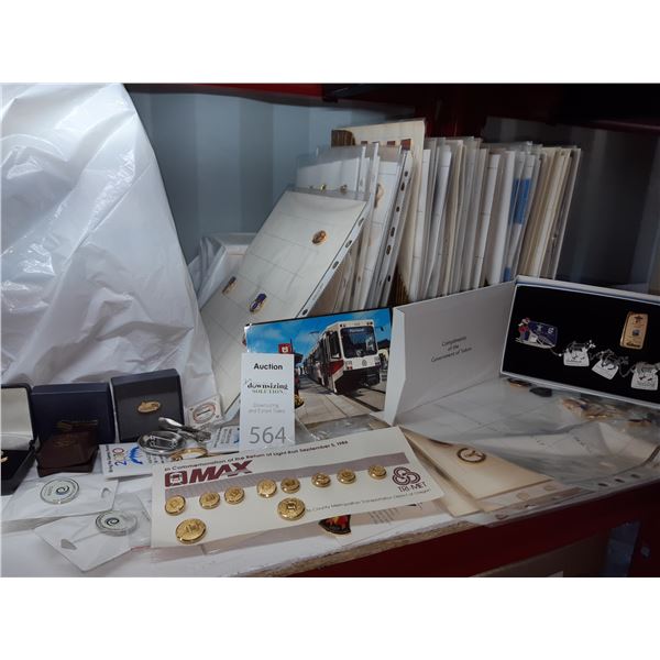 Collector Pins in Album Sheafs of Various Themes Cat B,