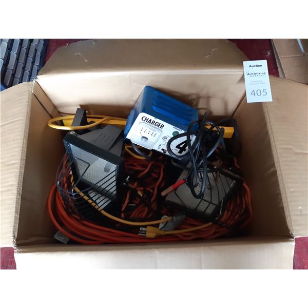 Tenatronics Battery Charger, Flood Lights and more. Cat A.