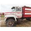 Image 2 : 1981 Ford 800 429 - 4V Gas STD Eaton 2 Speed Tandem with 20' Load Line Grain Box with Roll Top - sho