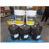 Image 1 : (12) 5 Gal Oil Pails - 4-5 Gal in Each : Hydraulic Transmission, 10W30, 10W40, 15W40, 80W90