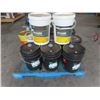 Image 2 : (12) 5 Gal Oil Pails - 4-5 Gal in Each : Hydraulic Transmission, 10W30, 10W40, 15W40, 80W90