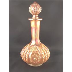 Imperial Carnival Glass Decanter, Octagon 