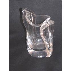 Steuben Crystal Art Glass Vase, Inscribed Steuben