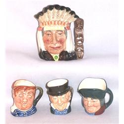 Lot of 4 Royal Doulton Miniature Mugs
