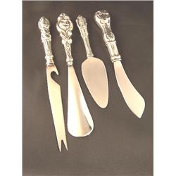 3 Victorian Sterling Handled Knifes & Shoe Horn