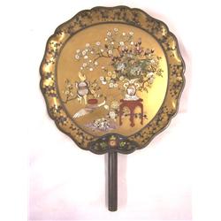 Mid 20th Century Oriental Jeweled Fan 