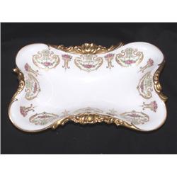 J. POUYAT Limoges Relish Dish 