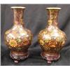 Image 1 : Pair of mid-20th c. Chinese Cloisonné Vases