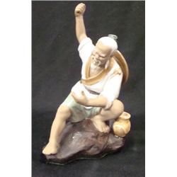 Chinese Mud Figurine Fisherman