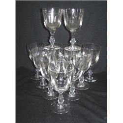 12 Tiffin Glass Cameo Etching Ice Teas 