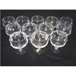 12 Tiffin Glass Cameo Etching Champagne/ Sherbet