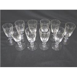 12 Tiffin Glass Cameo Etching Cordials 