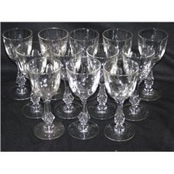 10 Tiffin Glass Cameo Etching Ice Tea Glasses