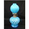 Image 1 : Miniature Light Blue Swirl Oil Lamp
