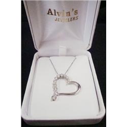 Heart Shaped Diamond Pendent Necklace