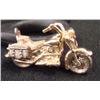 Image 1 : Solid 14k Gold Motorcycle Charm