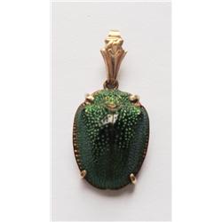 Egyptian 14k gold Scarab Beetle Pin