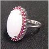 Image 2 : Ladies Lavender Jade & Ruby Ring