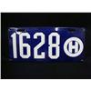 Image 1 : 1908-9 Ohio Blue Porcelain License Plate 2-EX++