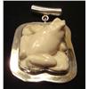 Image 1 : Ivory Frog Pendent Set in Sterling 