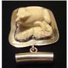Image 2 : Ivory Frog Pendent Set in Sterling 