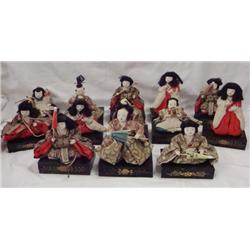 Group of 13 Vintage Japanese Boxer Day Dolls