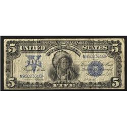 1899 Sioux Chief $5 Silver Certificate Elliott-Burke