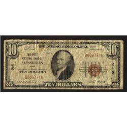 Small Size $10 1929 National Currency Note Massillon