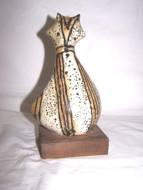 Howard Kottler Stoneware Cat Sculpture - 