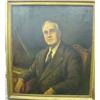 Image 1 : Franklin Delano Roosevelt Portrait Painting Oil on Canvas