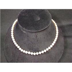 Single Strand 18" Cultured Pearl Necklace.