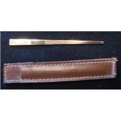 14kt Yellow Gold Toothpick w/Diamond and Case