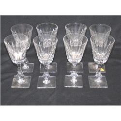 8 Long Cut Dessert Wine Glasses