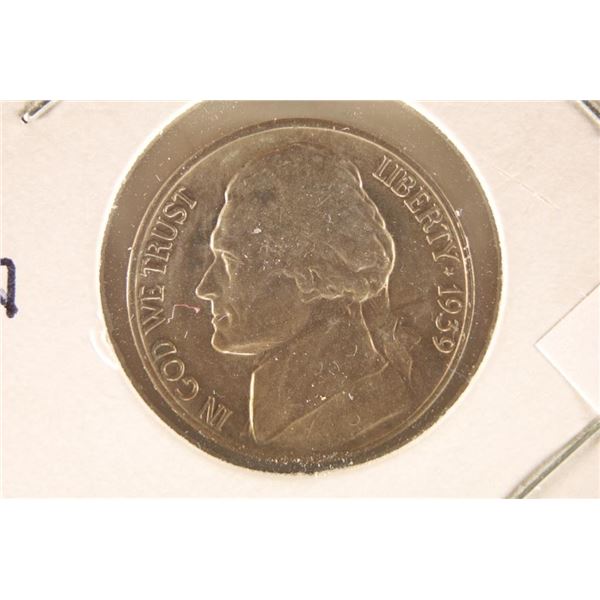 1939-D JEFFERSON NICKEL BRILLIANT UNC