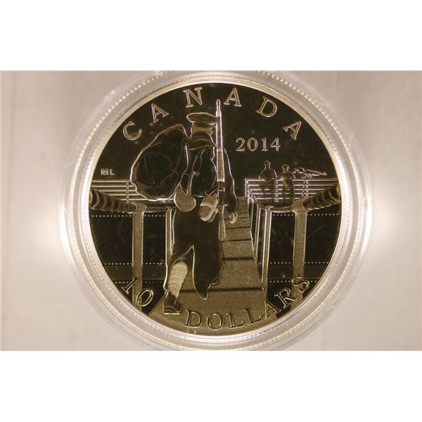 2014 CANADA SILVER FIRST WORLD WAR COMMEM, GOLD
