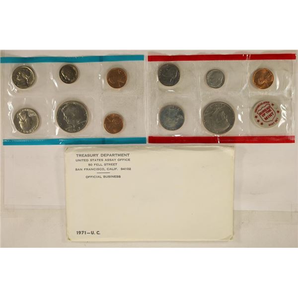 1971 US MINT SET (UNC) P/D/S (WITH ENVELOPE)
