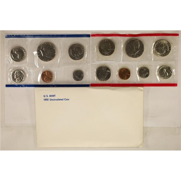 1981 US MINT SET (UNC) P/D/S (WITH ENVELOPE)