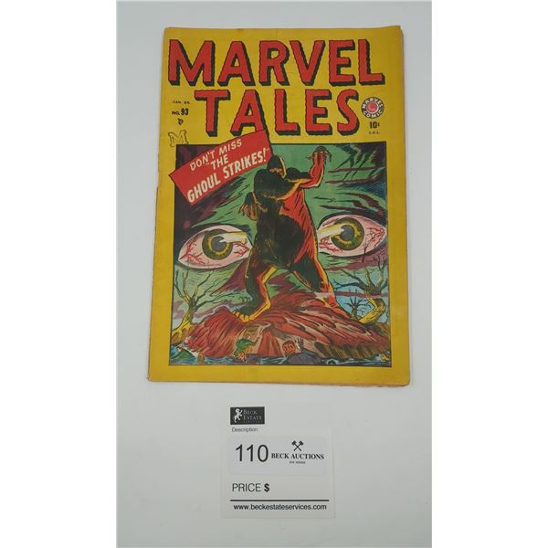 Marvel Tales #93 1949 10c First issue of newly titled series Horror/weird stories begin