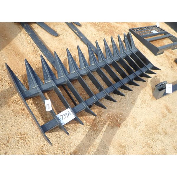 DEBRIS RAKE, 84" WIDE (fits skid steer loader) (B5)