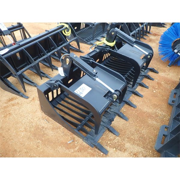 ROCK BUCKET W/GRAPPLE, 80" WIDE (fits skid steer loader) (B5)