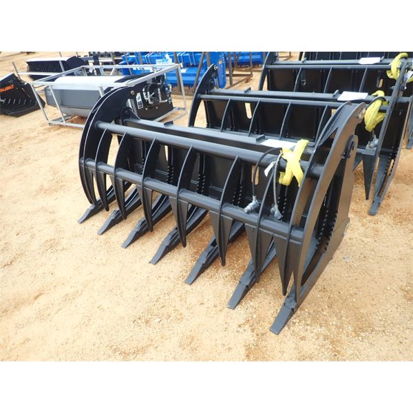 ROOT RAKE GRAPPLE, 74" WIDE (fits skid steer loader) (B5)