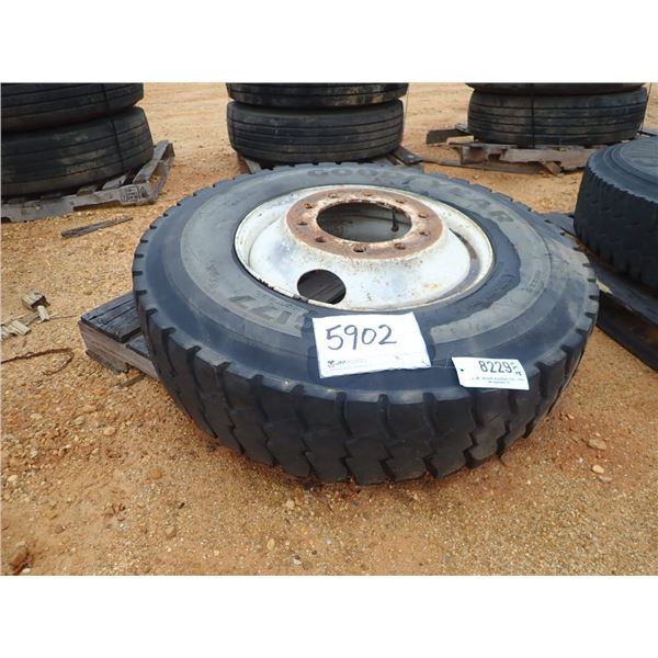 GOODYEAR 11R22.5 TIRE W/ RIM