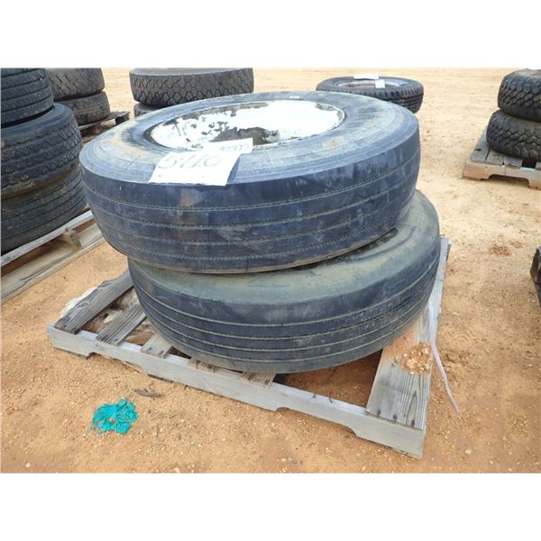 (2) 11R22.5 TIRES & RIMS  (A2)