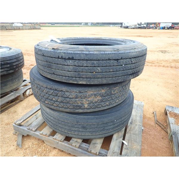 (3) 285/75R24.5 TIRES  (A2)