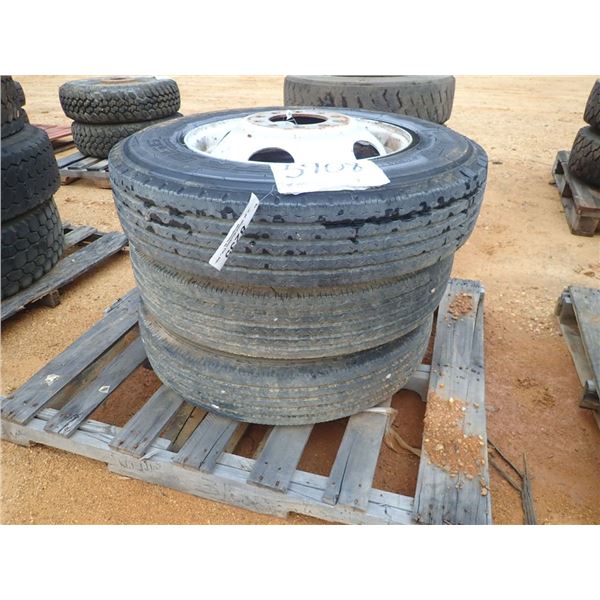 (3) 8R16.5 TIRES & RIMS (A2)