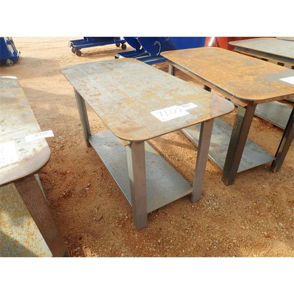 27"W x 57"L STEEL WORK TABLE (B-7)