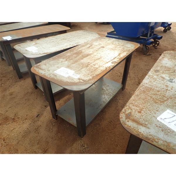 27"W x 57"L STEEL WORK TABLE (B-7)