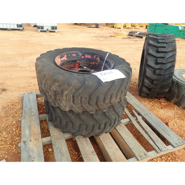 (2) 10-16.5 EQUIPMENT TIRES & RIMS