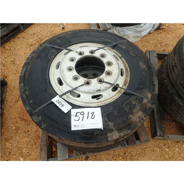 11R22.5 TIRES & RIMS (2 EACH)